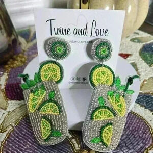 🍋‍🟩✨️NWOT GORG Mojito earrings